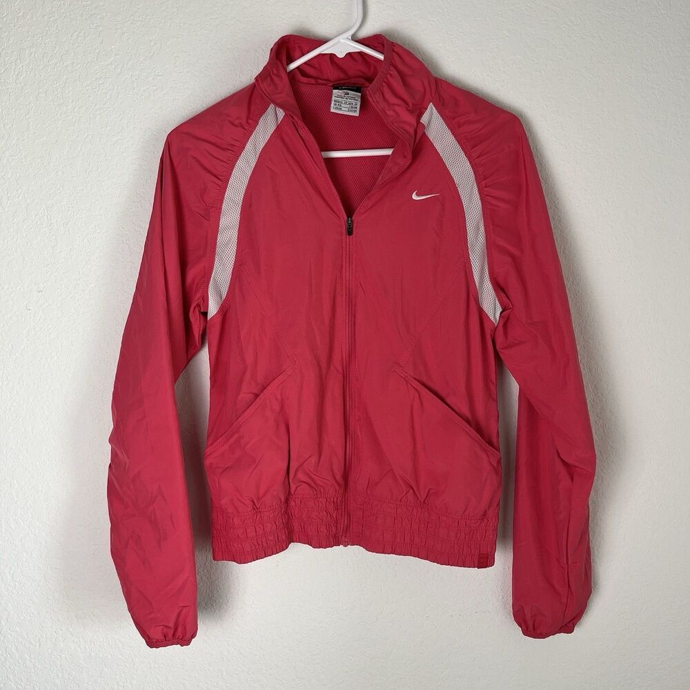 Nike‎ Jacket Womens XS Pink Full Zip Lightweight Running Athletic Track​